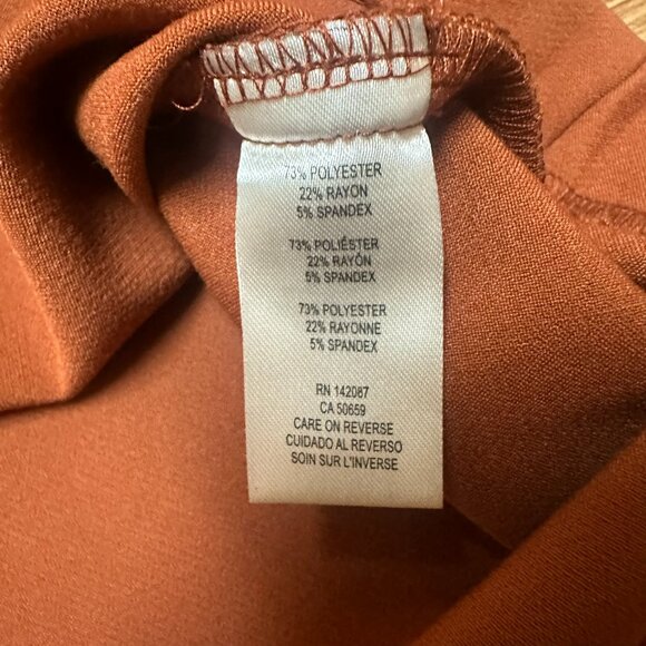 Simply Noelle - Women's Rust Orange High Neckline Sleeveless Dress - Size XS - Picture 4 of 7